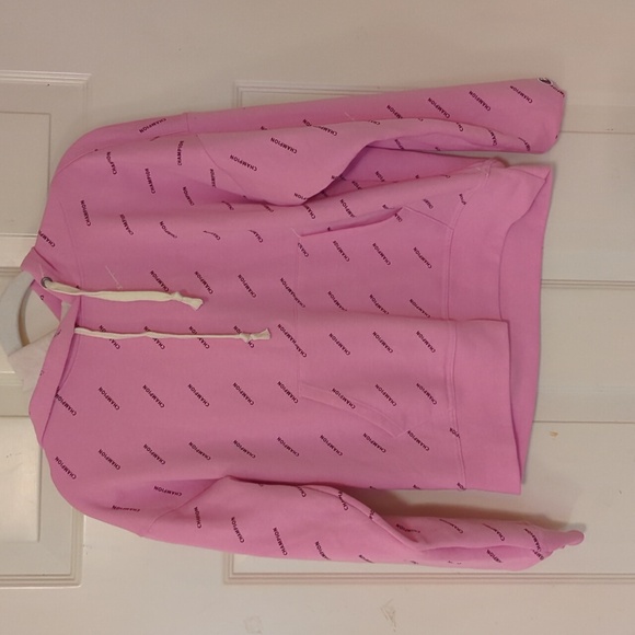 Champion Women's Powerblend Hoodie All Over Print Logo Pull Over - Picture 2 of 7